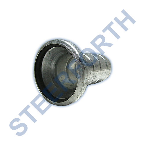 PART310 - FEMALE COUPLING WITH HOSE SPIGOT + SEAL GALVANISED